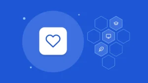 Illustration of a heart icon representing a short story about kindness in a classroom